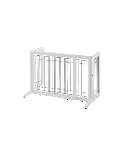 Richell Freestanding Pet Gate, Small, Origami White