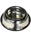 Indipets Stainless Steel Spill Proof Splash Free Dog Bowl - 64oz - Removable Cover and Easy Pick Up Grip Handle