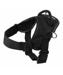 Dean and Tyler DT Dog Harness Black With Reflective Trim Small - Fits girth Size: 22-Inch to 27-Inch