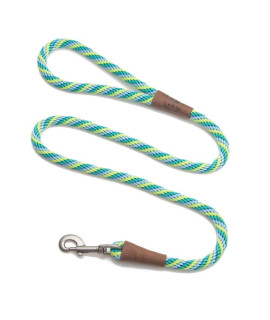Mendota Pet Snap Leash - British-Style Braided Dog Lead, Made in The USA - Seafoam, 38 in x 6 ft - for SmallMedium Breeds