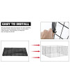 BestPet Pet Playpen Dog Fence Exercise Pen Metal Wire Portable Playpen Dog Crate Kennel Cage Black,24 Inches