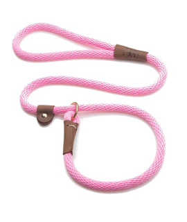 Mendota Pet Slip Leash - Dog Lead and collar combo - Made in The USA - Pink, 12 in x 4 ft - for Large Breeds