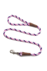 Mendota Pet Snap Leash - British-Style Braided Dog Lead, Made in The USA - Lilac, 38 in x 4 ft - for SmallMedium Breeds