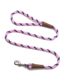 Mendota Pet Snap Leash - British-Style Braided Dog Lead, Made in The USA - Lilac, 38 in x 4 ft - for SmallMedium Breeds
