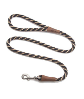 Mendota Pet Snap Leash - British-Style Braided Dog Lead, Made in The USA - Mocha, 12 in x 6 ft - for Large Breeds