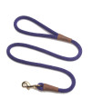 Mendota Pet Snap Leash - British-Style Braided Dog Lead, Made in The USA - Purple, 12 in x 6 ft - for Large Breeds
