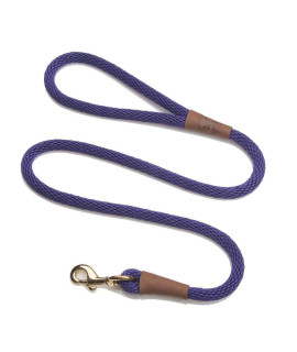 Mendota Pet Snap Leash - British-Style Braided Dog Lead, Made in The USA - Purple, 12 in x 6 ft - for Large Breeds