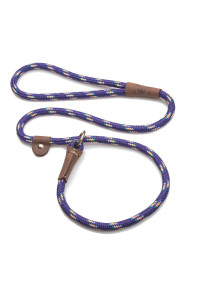 Mendota Pet Slip Leash - Dog Lead and collar combo - Made in The USA - Purple confetti, 12 in x 4 ft - for Large Breeds