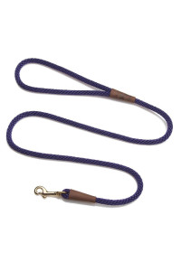 Mendota Pet Snap Leash - British-Style Braided Dog Lead, Made in The USA - Purple, 38 in x 4 ft - for SmallMedium Breeds