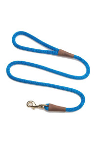 Mendota Pet Snap Leash - British-Style Braided Dog Lead, Made in The USA - Blue, 38 in x 4 ft - for SmallMedium Breeds