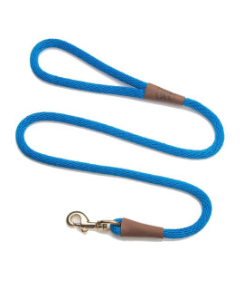 Mendota Pet Snap Leash - British-Style Braided Dog Lead, Made in The USA - Blue, 38 in x 6 ft - for SmallMedium Breeds