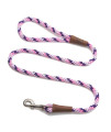 Mendota Pet Snap Leash - British-Style Braided Dog Lead, Made in The USA - Lilac, 38 in x 6 ft - for SmallMedium Breeds