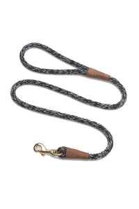 Mendota Pet Snap Leash - British-Style Braided Dog Lead, Made in The USA - Salt Pepper, 38 in x 6 ft - for SmallMedium Breeds