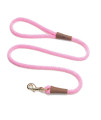 Mendota Pet Snap Leash - British-Style Braided Dog Lead, Made in The USA - Pink, 38 in x 6 ft - for SmallMedium Breeds
