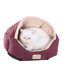 Armarkat cat Bed 18-Inch Long c08HJHMH Burgundy and Beige