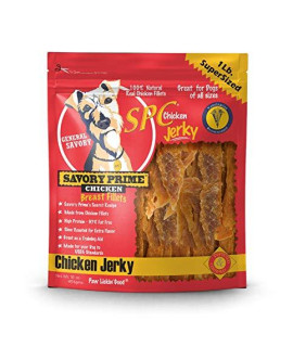 Savory Prime Chicken Jerky Treat, 16-Ounce, All Breed Sizes, Model: 30016