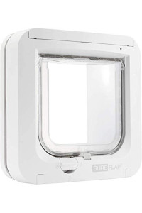 SureFlap - Sure Petcare Microchip Cat Flap, White, Scans Pets ID on Entry, Check Your Cats Size,Flap Opening is 4 3/4 (H) by 5 5/8 (W)