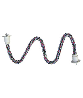 A&E cage co. Extra Small Rainbow Rope cable Perch with Wire