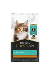 Purina Pro Plan With Probiotics, High Protein Dry Kitten Food, Chicken & Rice Formula - 3.5 lb. Bag (Packaging May Vary)