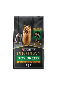 Purina Pro Plan Toy Breed Dog Food With Probiotics for Dogs, Chicken & Rice Formula - 5 Pound (Pack of 1), 80 ounce