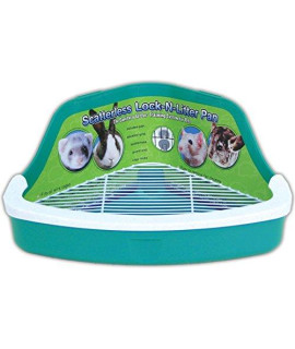 Ware Manufacturing Plastic Scatterless Lock-N-Litter Small Pet Pan (Colors May Vary)
