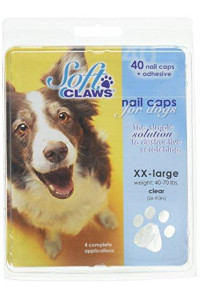 Soft Claws Dog Nail Caps Take Home Kit, XX-Large, Natural