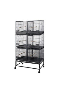 A&E Cage Co. LOR4020-3 Black 6-Unit Breeder Cage