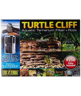 Exo Terra Turtle Cliff, Aquatic Terrarium Filter and Rock, Small, PT3649