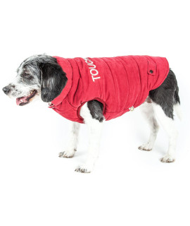 TOUcHDOg Waggin Swag Fashion Designer Reversible 3M Insulated Pet Dog coat Jacket, Medium, PinkWhite