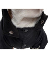 TOUCHDOG Mount Pinnacle Waterproof and Windproof Fashion Designer Insulated Pet Dog Coat Ski Jacket Hooded Raincoat, Medium, Black
