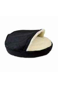 Snoozer Luxury Microsuede cozy cave Pet Bed, Small, Black