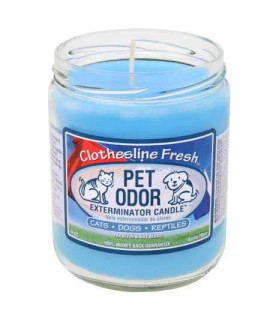 Pet Odor Exterminator Candle Clothesline Fresh Jar (13 oz)