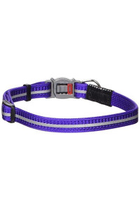 Rogz Reflective Nylon Cat Collar with Breakaway Clip and Removable Bell, fully adjustable to fit most breeds, Purple