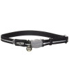 Rogz Reflective Nylon Cat Collar with Breakaway Clip and Removable Bell, fully adjustable to fit most breeds, Black