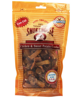 Smokehouse 100-Percent Natural chicken And Sweet Potato combo Dog Treats 8-Ounce