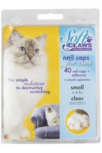 Feline Soft Claws Cat Nail Caps Take-Home Kit, Small, Clear