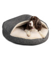 Snoozer Luxury Microsuede cozy cave Pet Bed, Show Dog collection, Large, Merlin Pewter