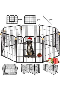 BestPet Dog Playpen for Small/Medium/Large Dogs, 40Inch Metal Dog Pen Indoor Outdoor Heavy Duty Puppy Playpen Pet Playpen Kennel Dog Fence gate with Doors,Exercise Pen for Dogs Cats,Black