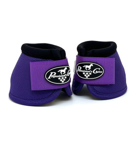 Professionals choice Ballistic Overreach Bell Boots for Horses Superb Protection, Durability comfort Quick Wrap Hook Loop Sold in Pairs Medium Purple