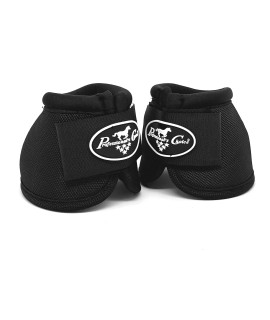 Professionals choice Ballistic Overreach Bell Boots for Horses Superb Protection, Durability comfort Quick Wrap Hook Loop Sold in Pairs XXL Black