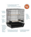 Prevue Hendryx Square Roof Parrot Cage, Black (SP25217B/B)