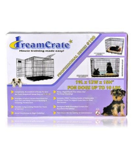 Pet Tek DPK86021 Dream Crate Professional Series 100 Dog Crate with Mesh Floor, 19 by 12 by 15-Inch, Blue