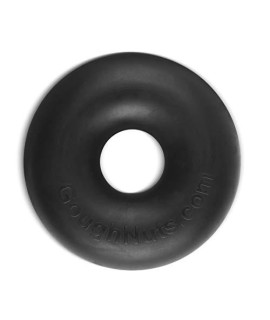 Goughnuts Original Medium Dog Chew Toy Ring for Aggressive Chewers from 30-70 Pounds in Black. Durable Rubber Dog Chew Toy for Medium Breeds and Power Chewers