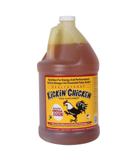 Healthy Coat Kickin' Chicken Feed Supplement: Gallon. Plumage, Skin, Molting, Egg, Immune System, Energy