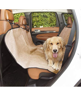 Tan Universal Waterproof Hammock Back Seat cover By Majestic Pet Products
