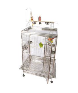 A&E cage 8004030 Black Play Top Bird cage with 1 Bar Spacing 40 x 30
