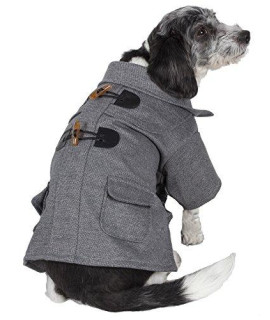 Pet Life Military Rivited Designer Wool Fall And Winter Dog Coat - Featuring Designer Dog Collars And Trims With Belly Snap Enclosures - Dog Jacket For Small, Medium And Large Dogs