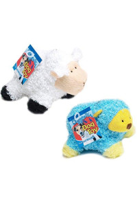 Boss Pet Plush Cuddly Sheep Shaggies with Squeaker Dog Toy