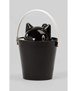 United Pets Crick Cat Food Storage Container With Scoop Made In Italy Designer: Stefano Giovannoni Black Cat Food Storage Container