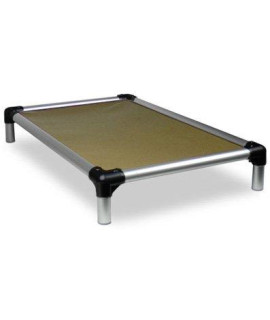 Kuranda chewproof Bed - Silver Aluminum - 40 x 25 - cordura - gold